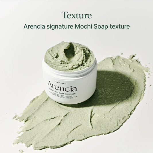 Arencia - Fresh Green Rice Mochi Cleanser - Moisturizing and Cleansing Face Wash - 120g, Fresh Green Rice Mochi,