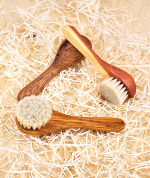 Pareja de Cepillos de madera para masaje facial