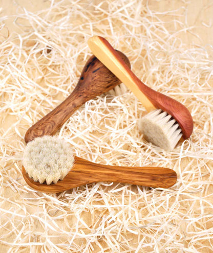 Pareja de Cepillos de madera para masaje facial
