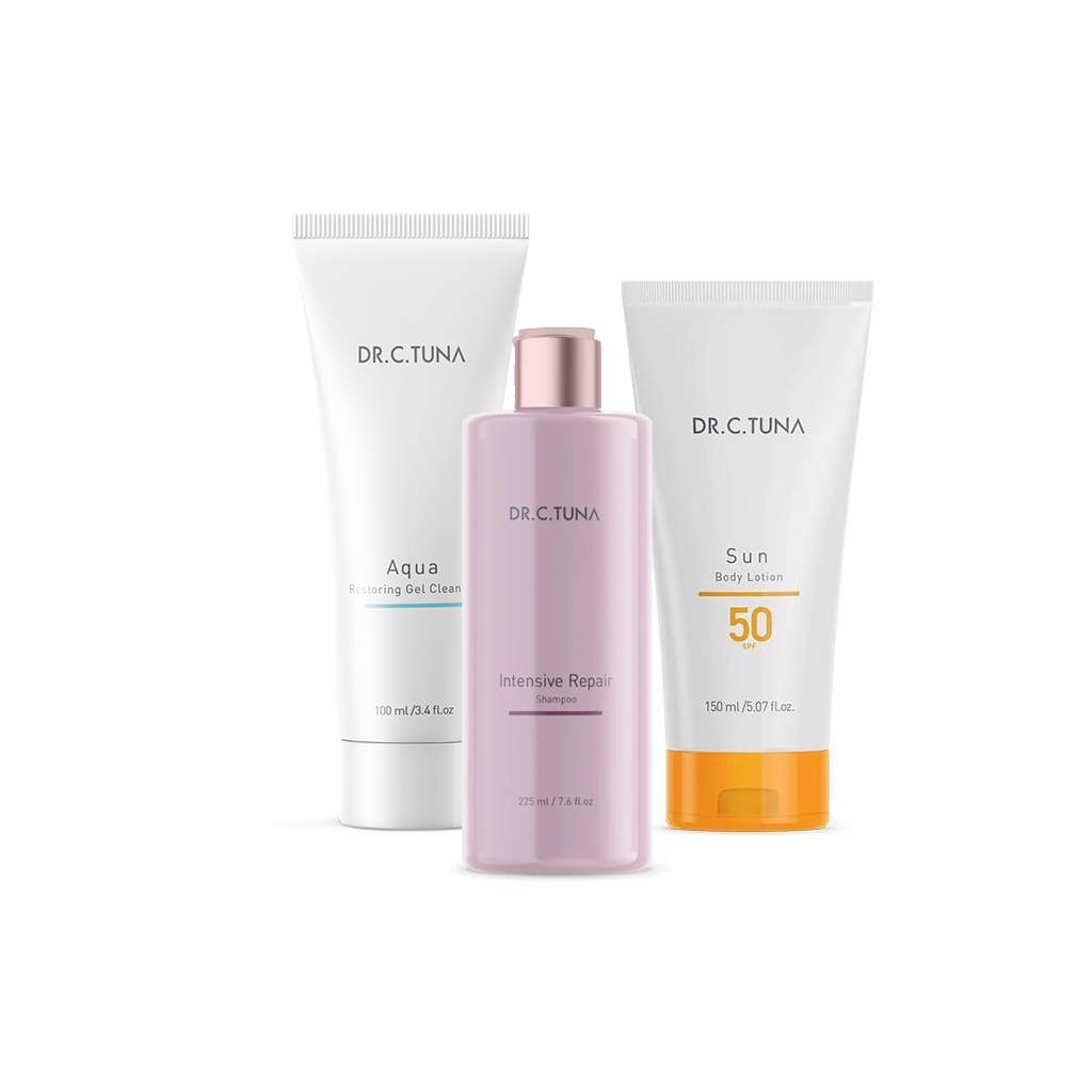 Set Cuidado Completo — Piel, Cabello & Protección Solar Dr. C. Tuna de Farmasi